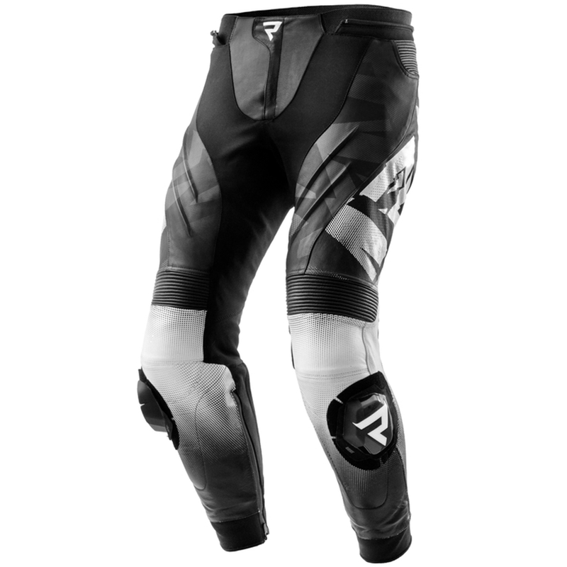 Kožené nohavice na motorku Rebelhorn Inferno čierno-biele