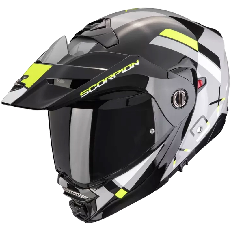 Výklopná helma na motorku Scorpion ADX-2 GALANE šedo-čierno-fluo žltá výpredaj