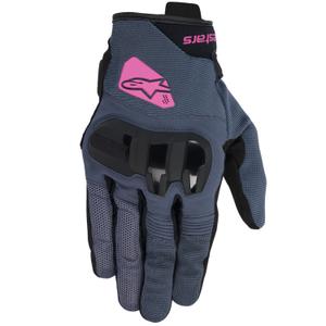 Dámske rukavice na motorku Alpinestars Chróm V2 tmavo šedo-čierno-fialové