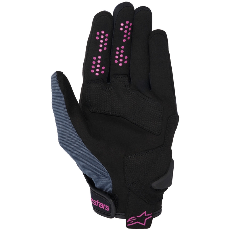 Dámske rukavice na motorku Alpinestars Chróm V2 tmavo šedo-čierno-fialové