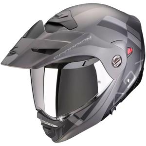 Odklápacia prilba na motocykel Scorpion ADX-2 GALANE matná čierno-strieborná