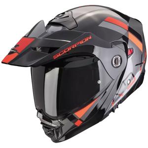 Odklápacia prilba na motocykel Scorpion ADX-2 GALANE strieborno-čierno-červená