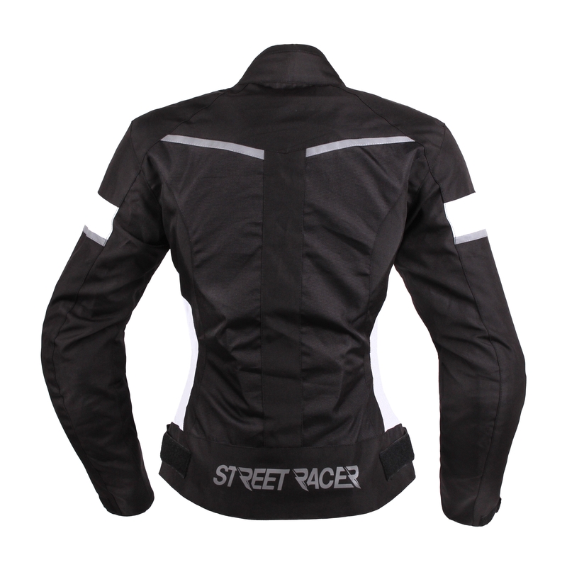 Dámska bunda na motocykel Street Racer Betty čierno-biela