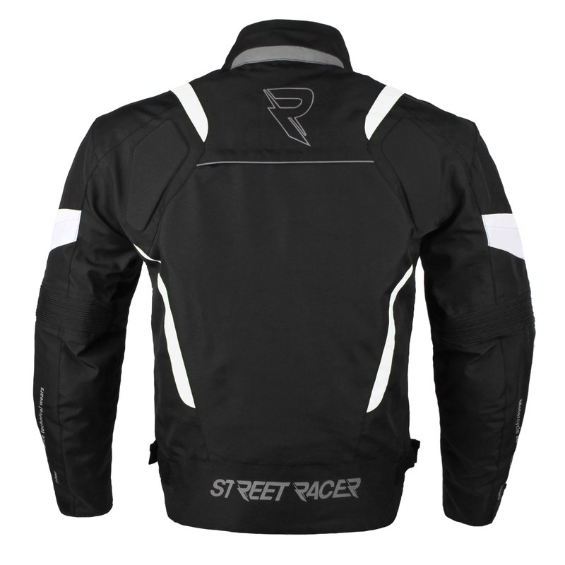 Bunda na motocykel Street Racer Cyklon čierno-biela výpredaj