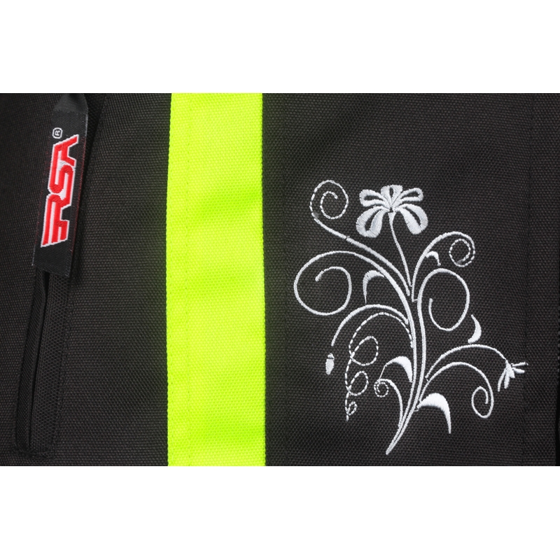 Moto bunda dámska RSA SW-01 čierno-fluorescenčno-žltá výpredaj
