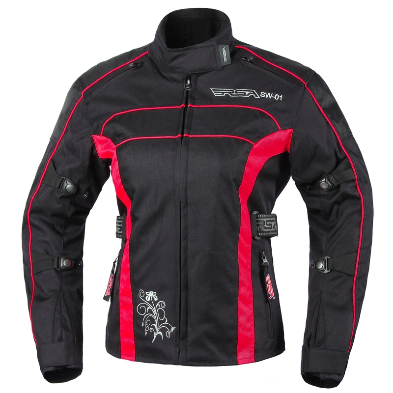 Moto bunda dámska RSA SW-01 čierno-červená výpredaj