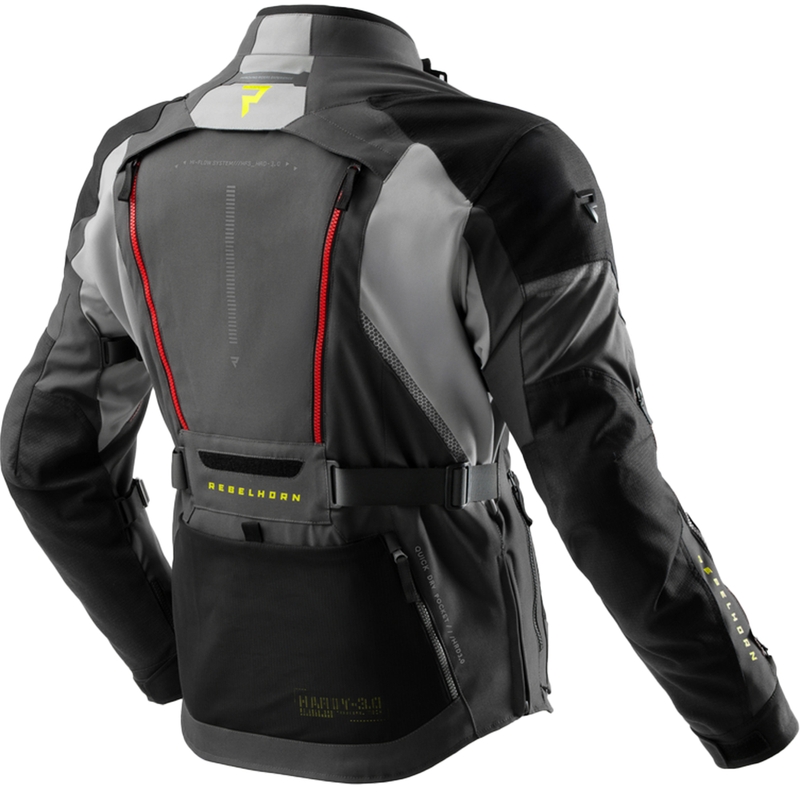 Bunda na motorku Rebelhorn Hardy 3.0 antracitovo-šedo-žltá