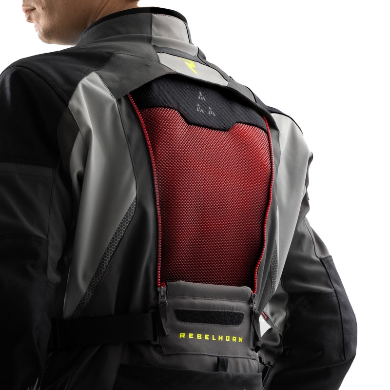 Bunda na motorku Rebelhorn Hardy 3.0 antracitovo-šedo-žltá