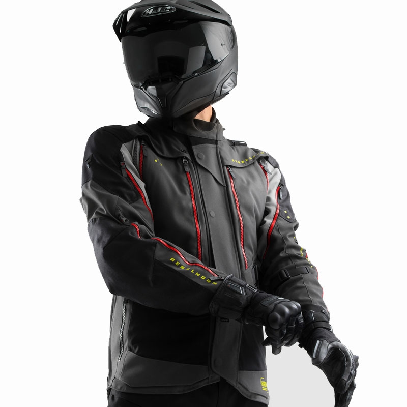 Bunda na motorku Rebelhorn Hardy 3.0 antracitovo-šedo-žltá
