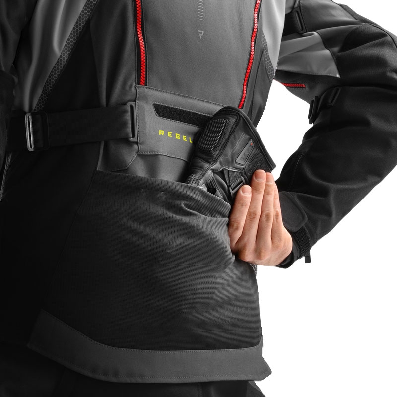 Bunda na motorku Rebelhorn Hardy 3.0 antracitovo-šedo-žltá