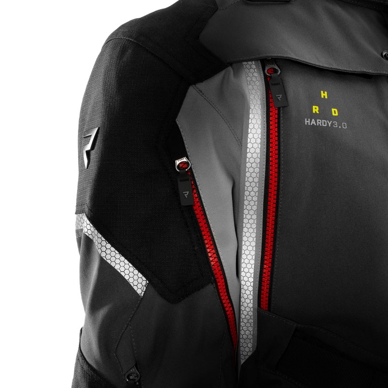 Bunda na motorku Rebelhorn Hardy 3.0 antracitovo-šedo-žltá