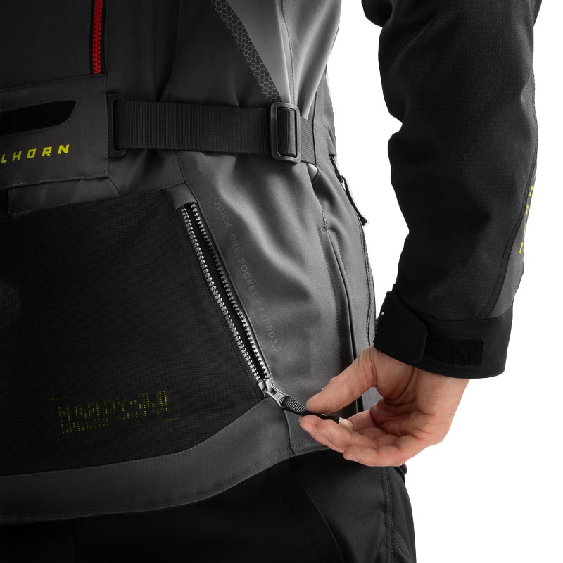 Bunda na motorku Rebelhorn Hardy 3.0 antracitovo-šedo-žltá