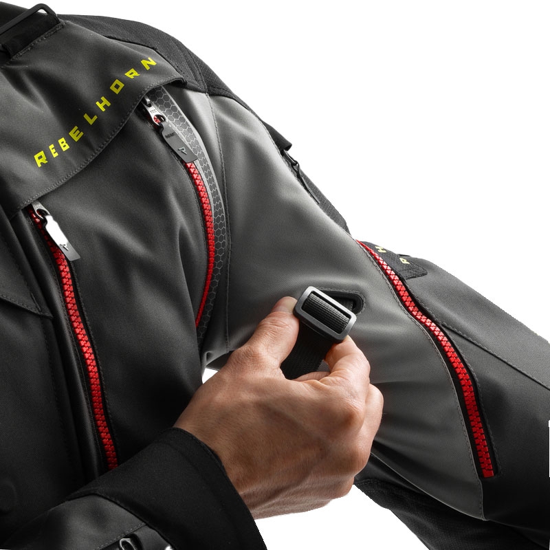 Bunda na motorku Rebelhorn Hardy 3.0 antracitovo-šedo-žltá