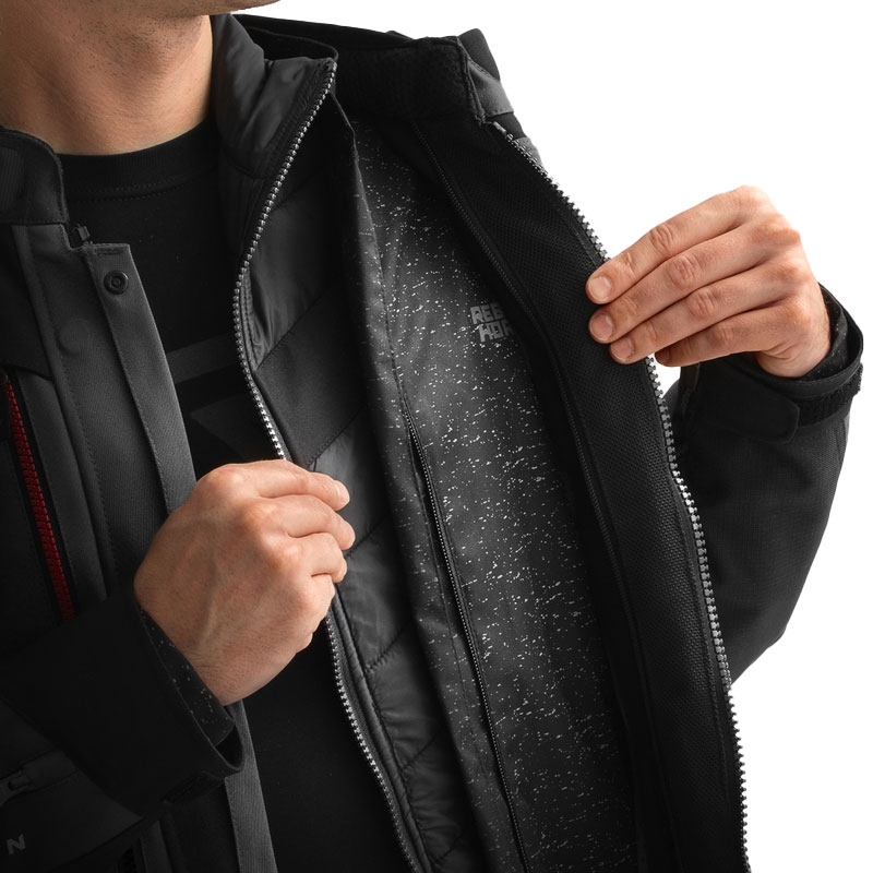 Bunda na motorku Rebelhorn Hardy 3.0 antracitovo-šedo-žltá