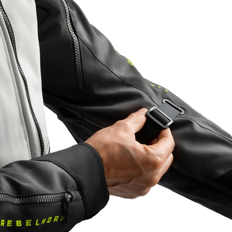 Bunda na motorku Rebelhorn Hardy 3.0 čierno-šedo-fluo žltá