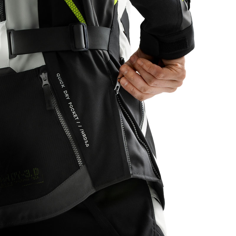 Bunda na motorku Rebelhorn Hardy 3.0 čierno-šedo-fluo žltá