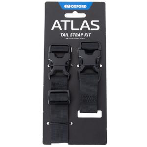 Batožinové popruhy Oxford Atlas Advanced Tail Straps Kit čierne