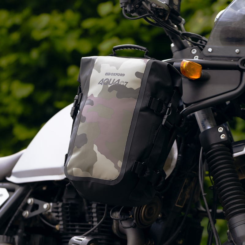 Moto taška na padací rám Oxford AQUA C7 Crash Bar bag 7 l maskáčová