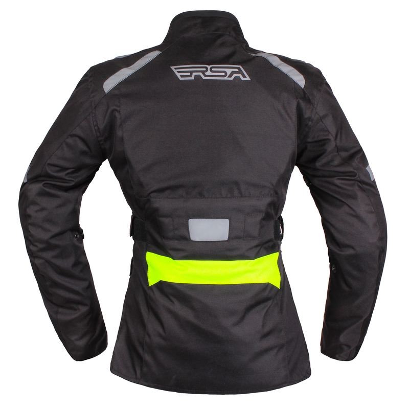 Dámska bunda na motocykel RSA Gun čierno-fluorescenčno-žltá výpredaj