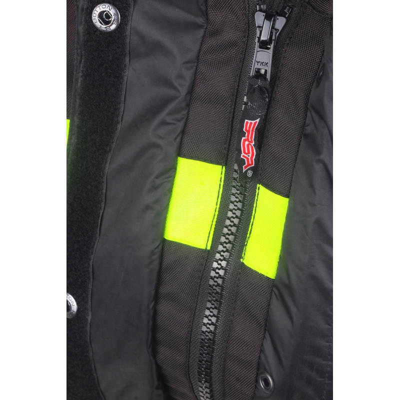 Dámska bunda na motocykel RSA Gun čierno-fluorescenčno-žltá výpredaj