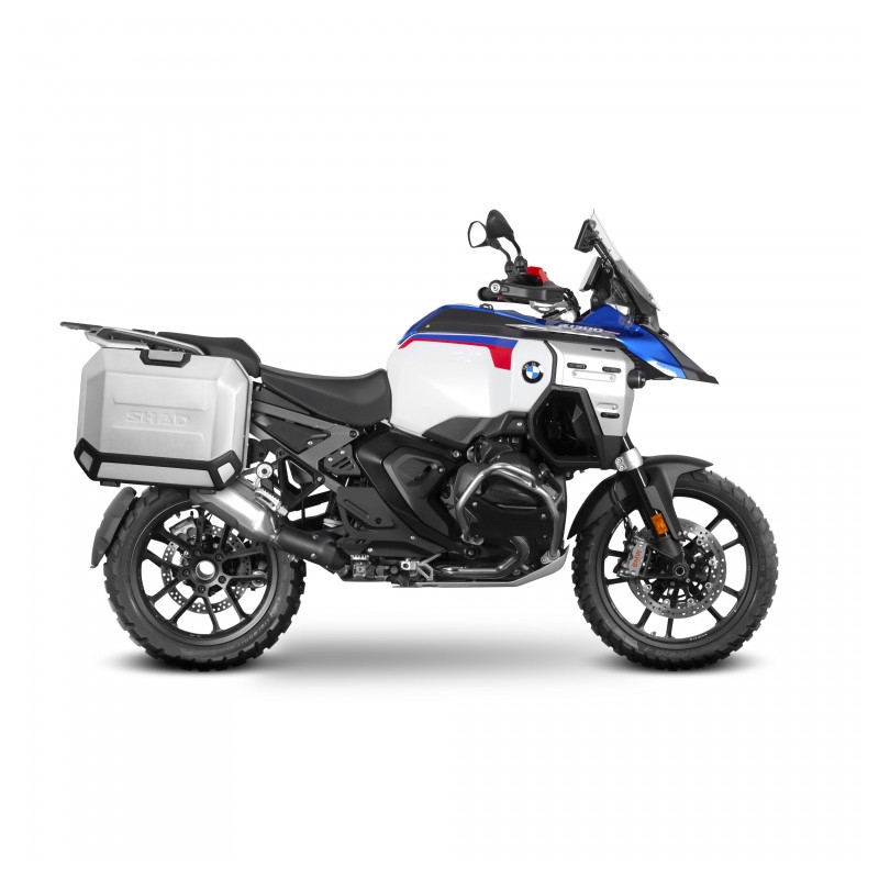 Kompletná sada bočných hliníkových kufrov SHAD TERRA, 36/47 litrový bočné kufre, vrátane montážnej sady SHAD BMW R 1300 GS Adventure
