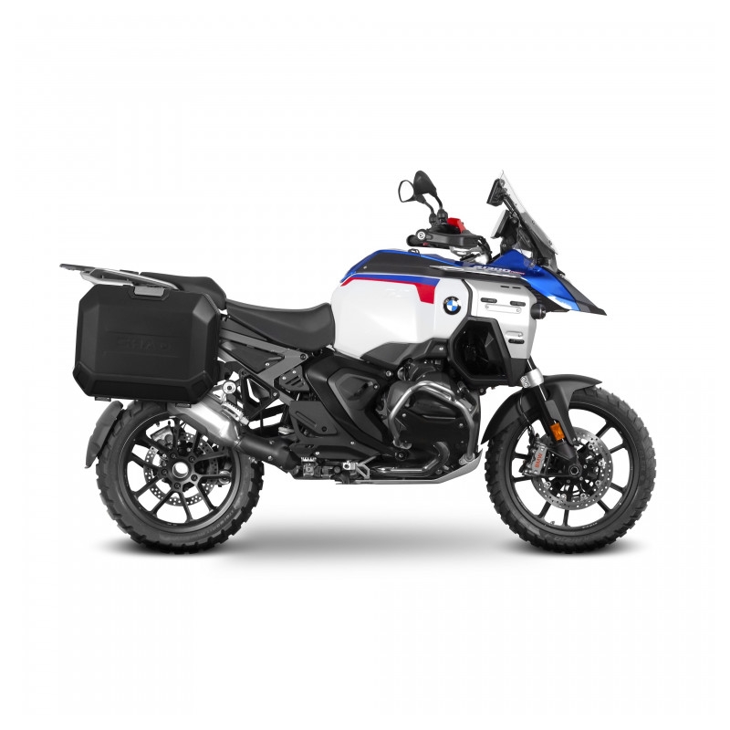 Kompletná sada bočných hliníkových kufrov SHAD TERRA, 36/47 litrový bočné kufre, vrátane montážnej sady SHAD BMW R 1300 GS Adventure