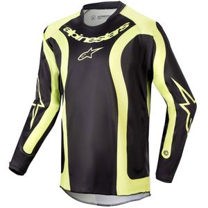 Detský motokrosový dres Alpinestars Racer Lurv čierno-fluo žltý