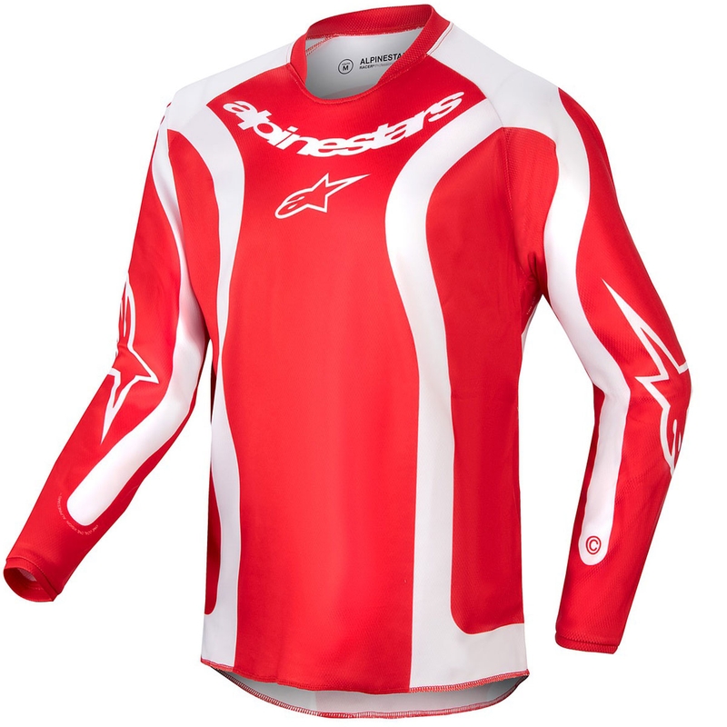 Detský motokrosový dres Alpinestars Racer Lurv 2024 červeno-biela