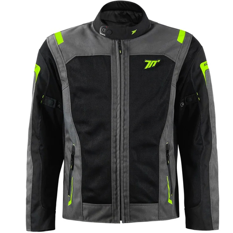 Bunda na motorku Seventy Degrees SD-JT66 Sahara čierno-fluo žltá