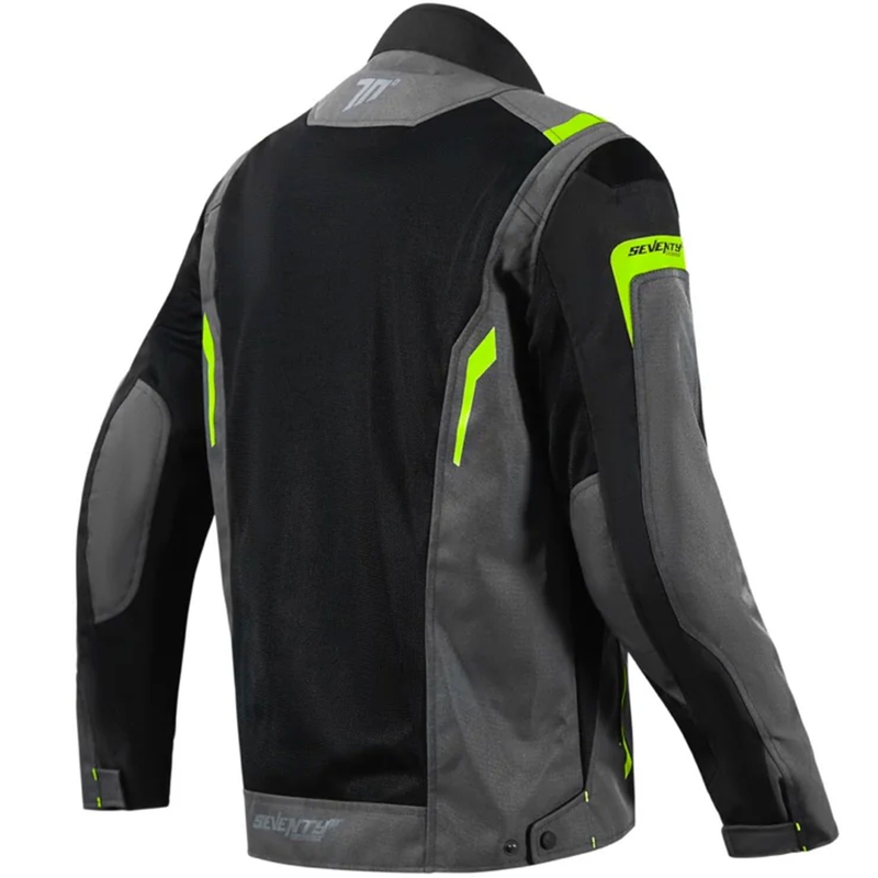 Bunda na motorku Seventy Degrees SD-JT66 Sahara čierno-fluo žltá