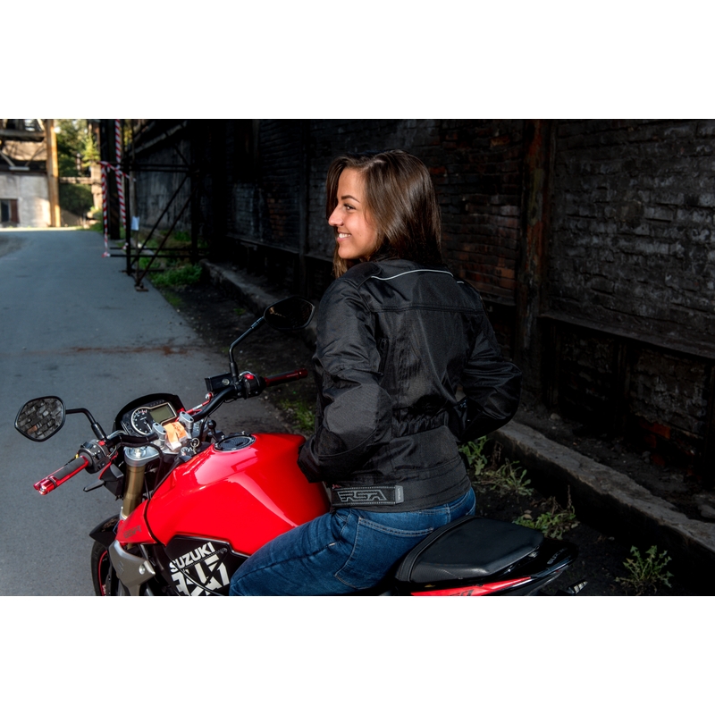 Dámska bunda na motocykel RSA Queen čierna výpredaj