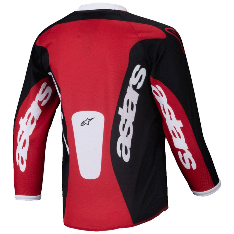 Detský motokrosový dres Alpinestars Racer Veil Kids čierno-červený