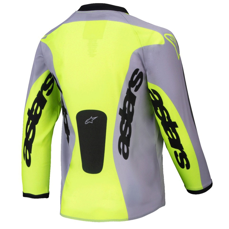 Detský motokrosový dres Alpinestars Racer Veil Kids šedo-fluorescenčno žltý