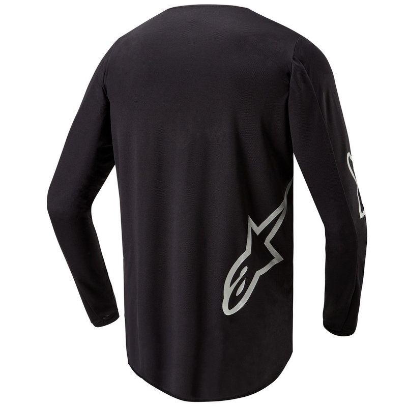 Motokrosový dres Alpinestars Fluid Lucent čierno-strieborný
