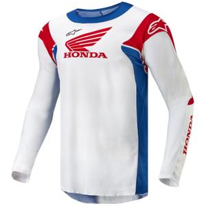 Motokrosový dres Alpinestars Racer Iconic Honda kolekcia bielo-modro-červeno-čierny