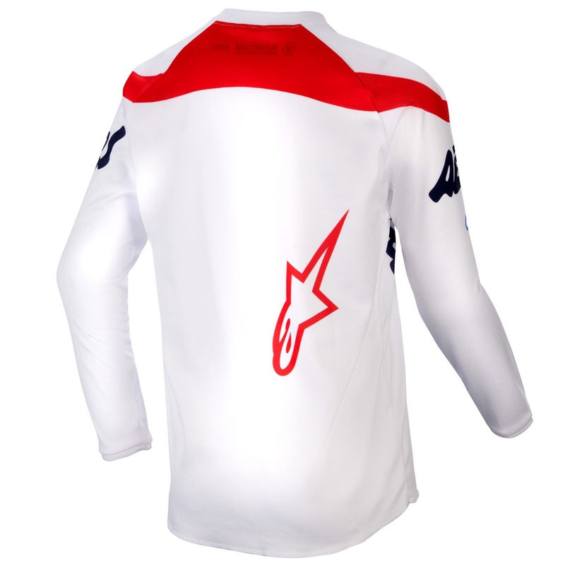 Detský motokrosový dres Alpinestars Racer Hana bielo-farebný