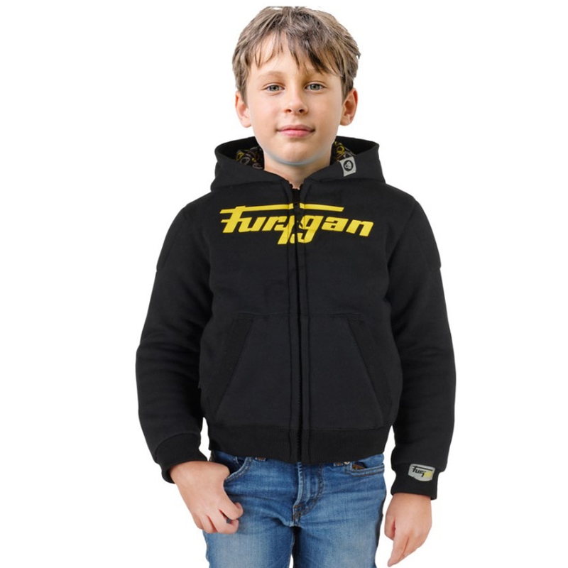 Detská mikina na motocykel Furygan Luxio Kid čierno-žltá