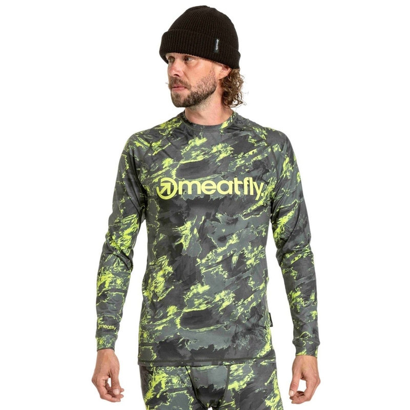 Pánske termo tričko Meatfly Avery modro-zelené camo
