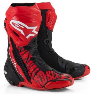 Topánky na motorku Alpinestars Supertech R Vented limitovaná edícia Francesco Bagnaia červeno-čierne