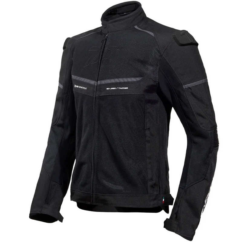 Bunda na motorku Seventy Degrees SD-JR60 Thunder čierno-šedo-biela