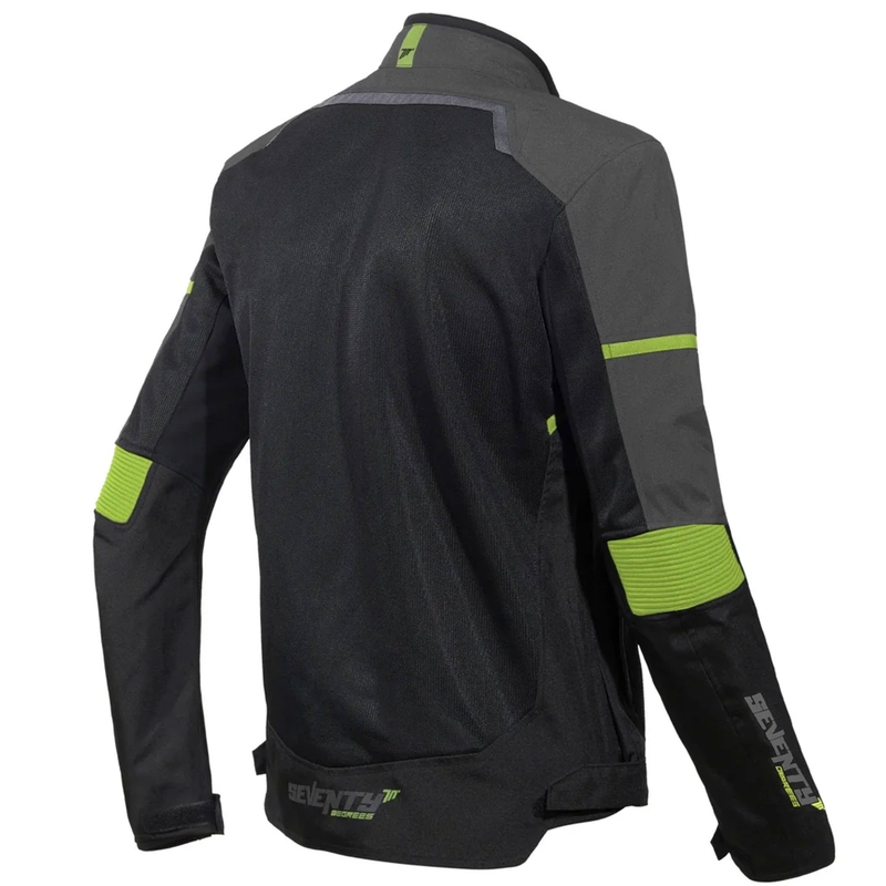 Bunda na motorku Seventy Degrees SD-JR60 Thunder čierno-fluo žltá