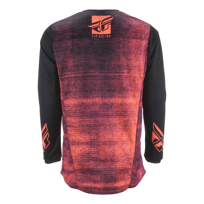 Motokrosový dres FLY Racing Kinetic NOIZ 2019 - USA čierno-fluorescenčno červený výpredaj