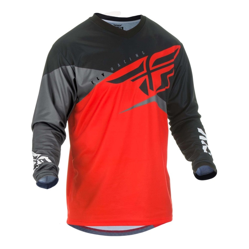 Motokrosový dres FLY Racing F-16 2019 - USA červeno-čierno-sivý výpredaj