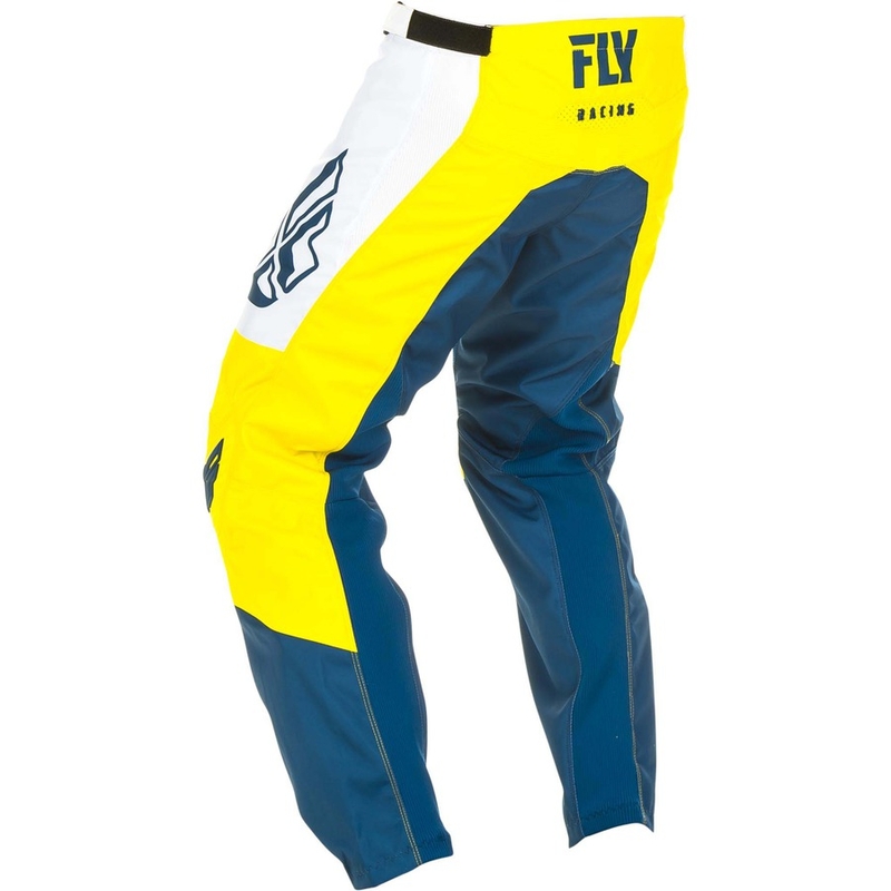 Motokrosové nohavice FLY Racing F-16 2019 - USA žlto-bielo-modré výpredaj