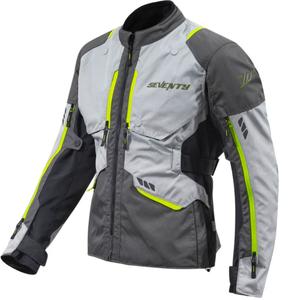 Bunda na motorku Seventy Degrees SD-JT67 Tanami čierno-šedo-fluo žltá