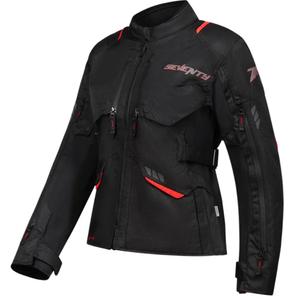 Dámska bunda na motorku Seventy Degrees SD-JT69 Tanami čierno-červená