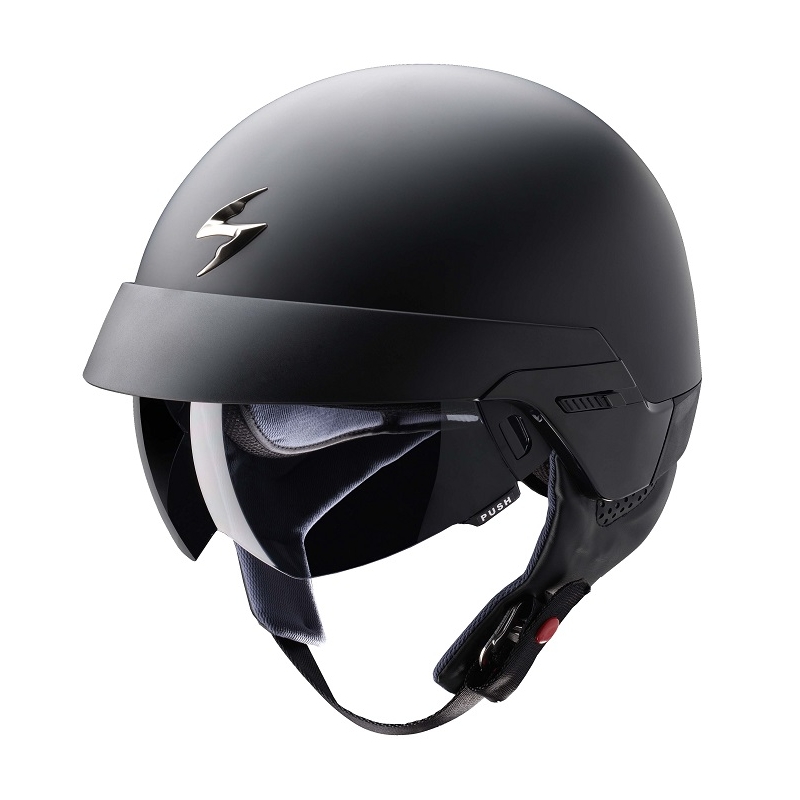 Prilba na moto Scorpion EXO-100 čierna matná - II. akosť