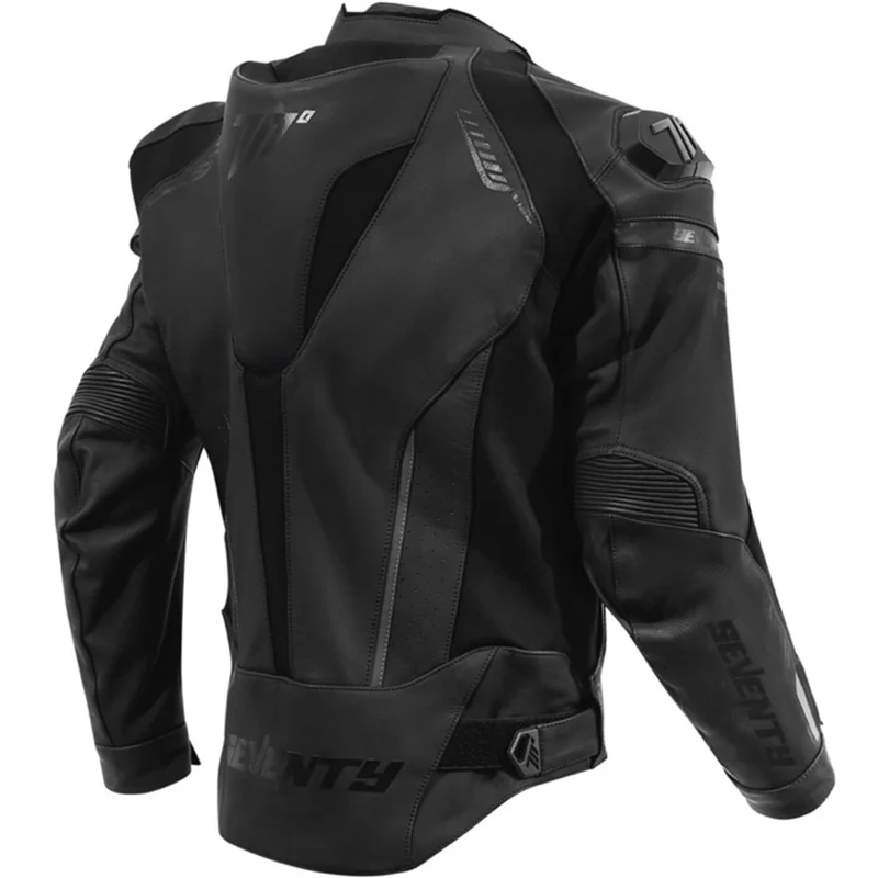 Kožená bunda na motorku Seventy Degrees SD-JL24 Spoiler čierna
