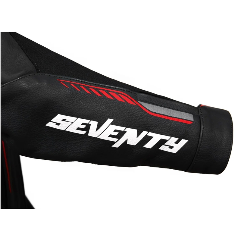 Kožená bunda na motorku Seventy Degrees SD-JL24 Spoiler čierno-červená