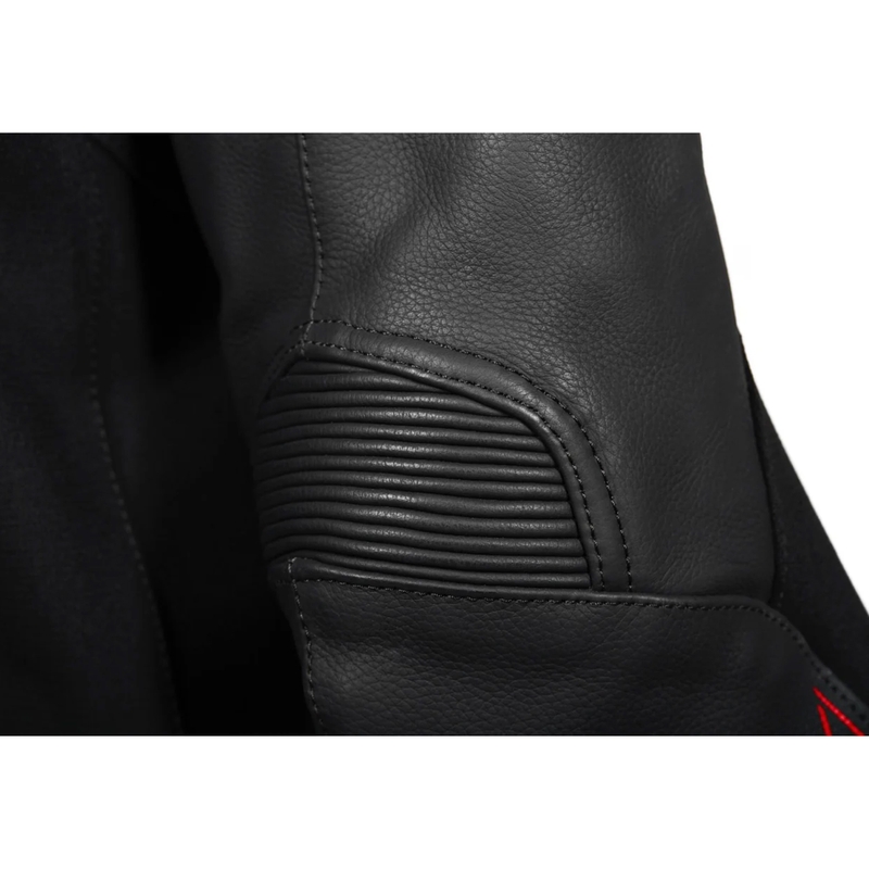Kožená bunda na motorku Seventy Degrees SD-JL24 Spoiler čierno-červená